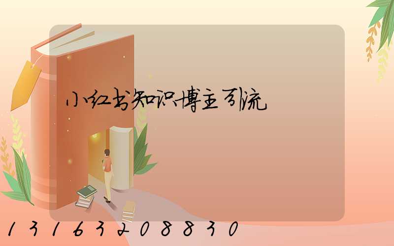小红书知识博主引流