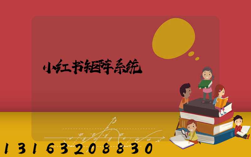 小红书矩阵系统