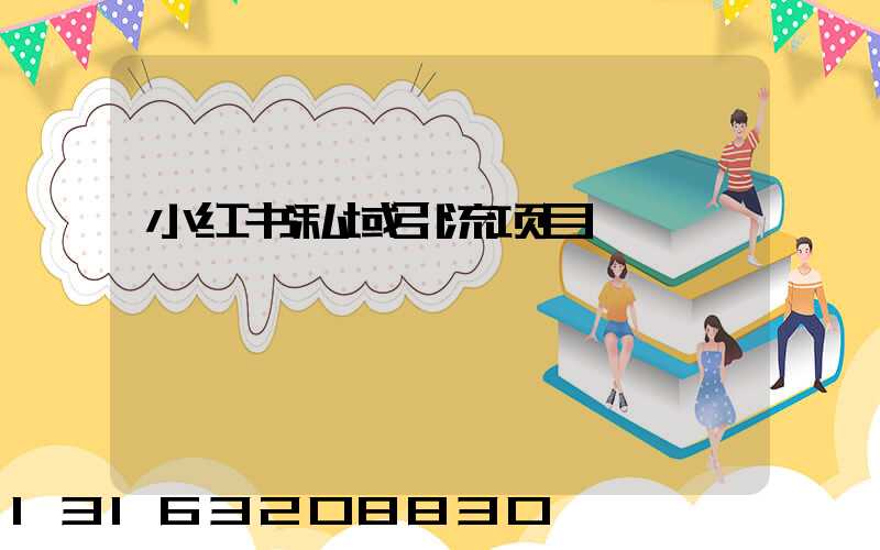 小红书私域引流项目