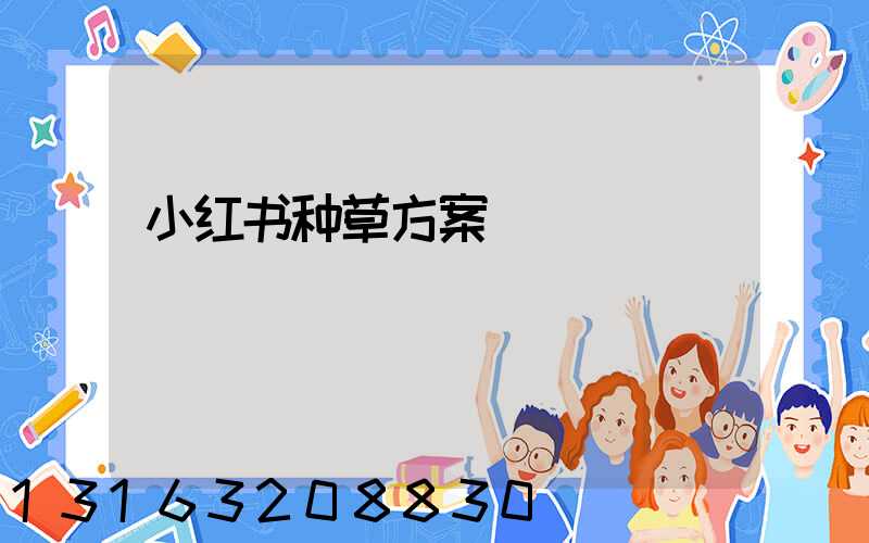 小红书种草方案