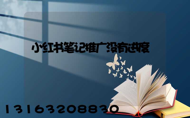 小红书笔记推广没有进度