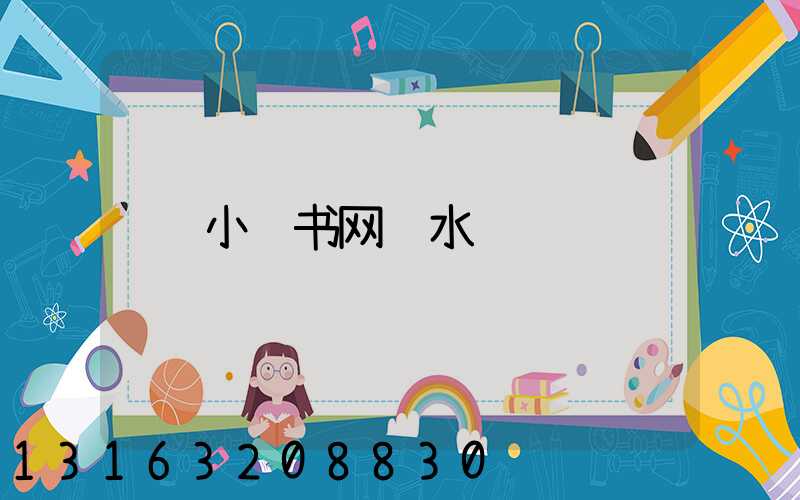 小红书网红水