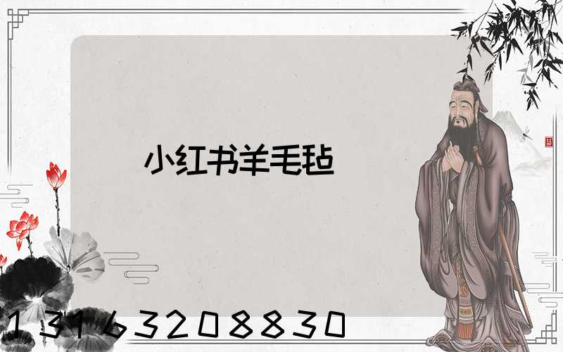 小红书羊毛毡