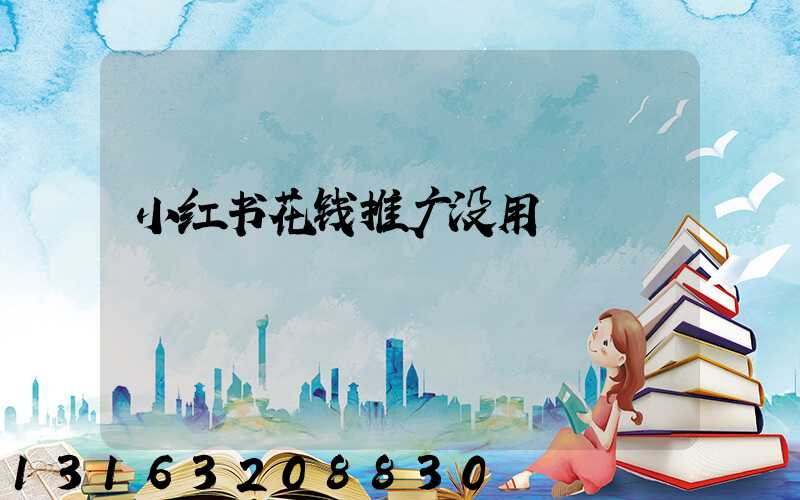 小红书花钱推广没用