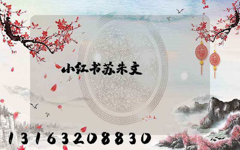 小红书苏朱文