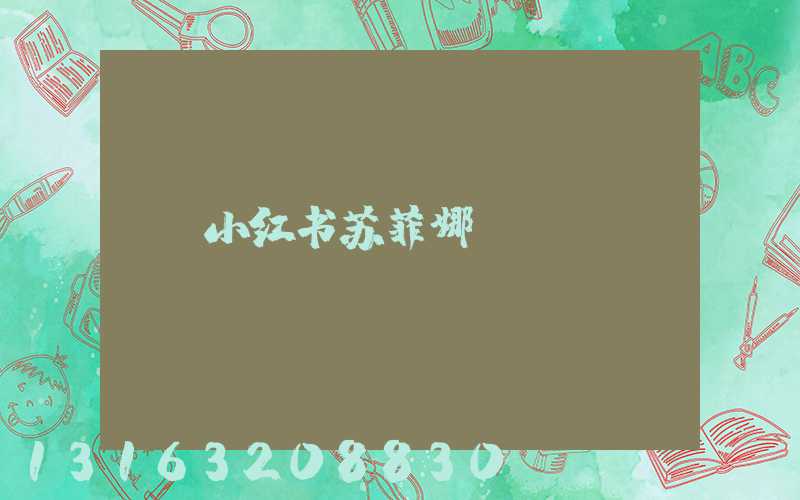 小红书苏菲娜