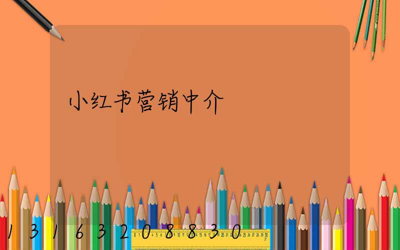 小红书营销中介