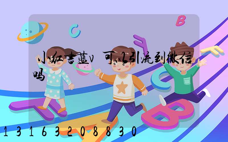 小红书蓝v可以引流到微信吗