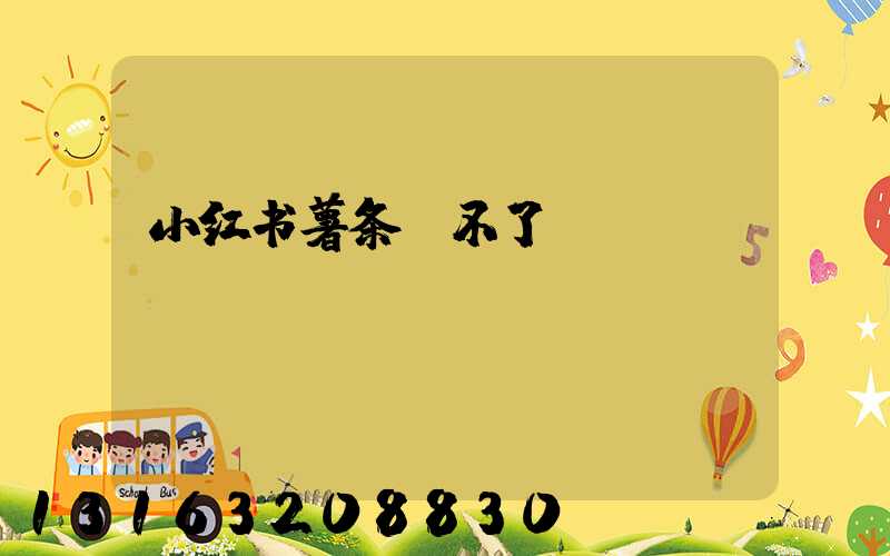 小红书薯条投不了