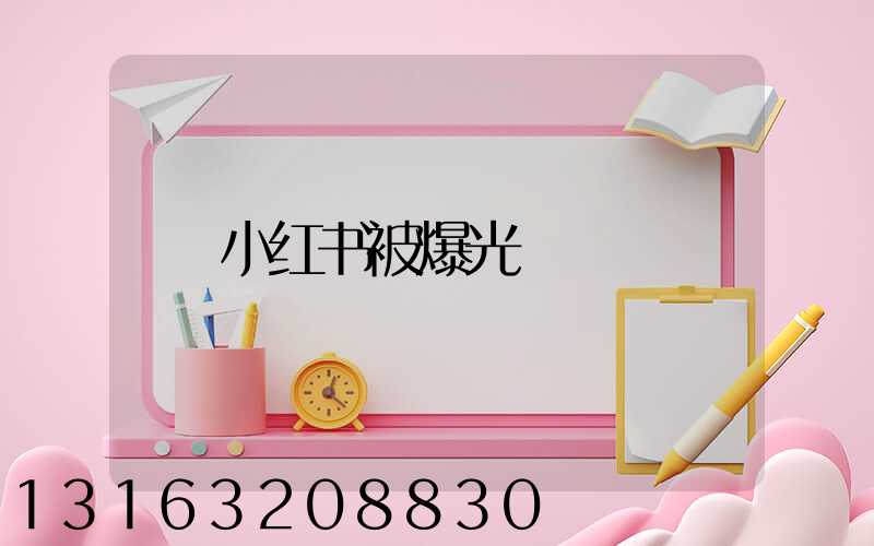 小红书被爆光