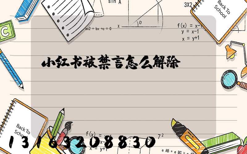 小红书被禁言怎么解除