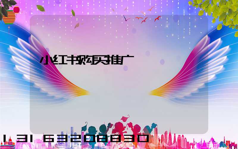 小红书购买推广