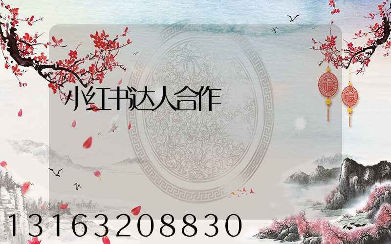 小红书达人合作