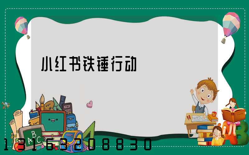 小红书铁锤行动