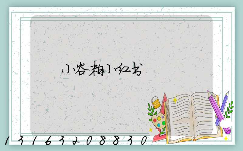 小谷粒小红书