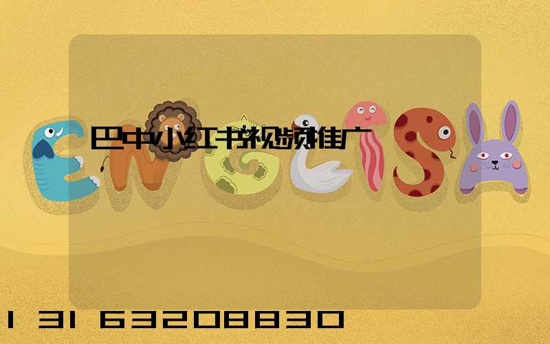 巴中小红书视频推广