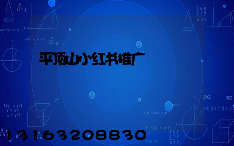 平顶山小红书推广