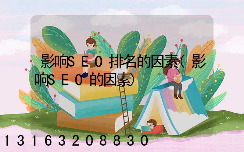 影响SEO排名的因素(影响SEO的因素)