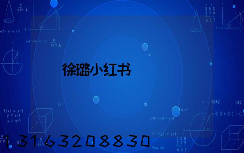徐璐小红书