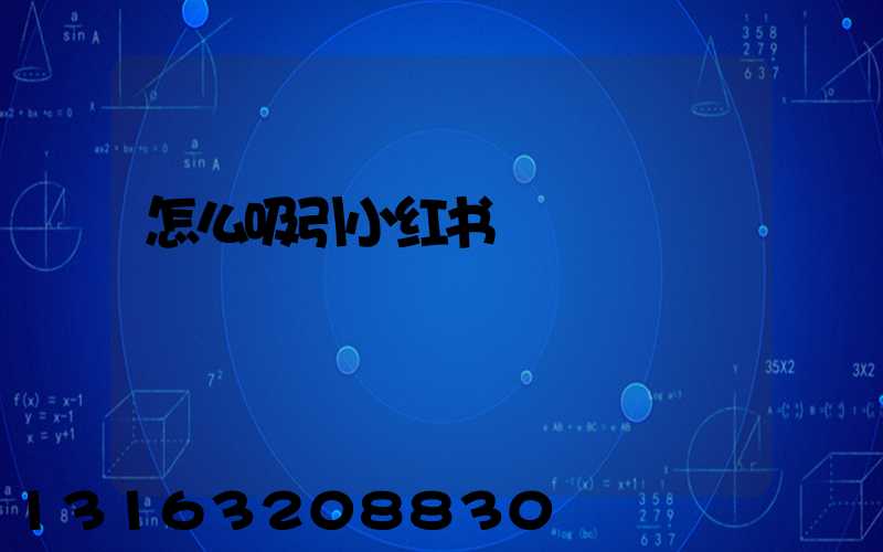 怎么吸引小红书