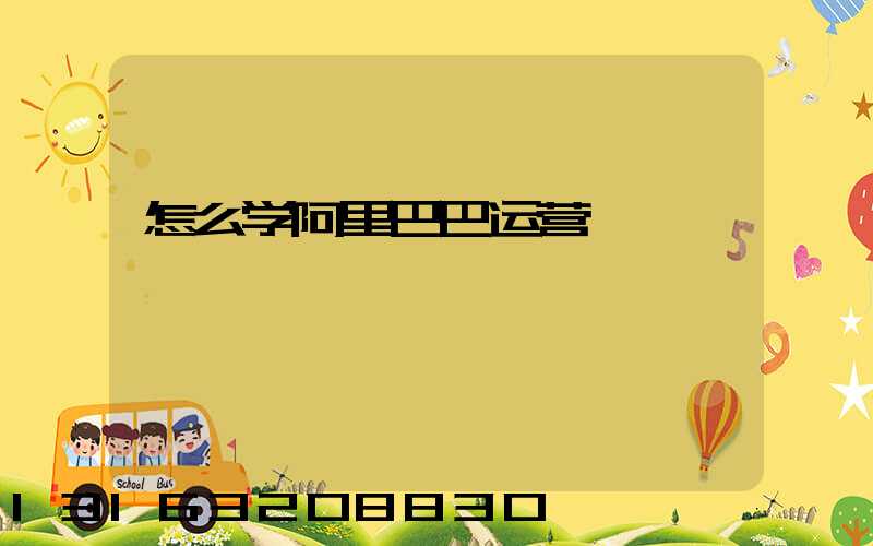 怎么学阿里巴巴运营
