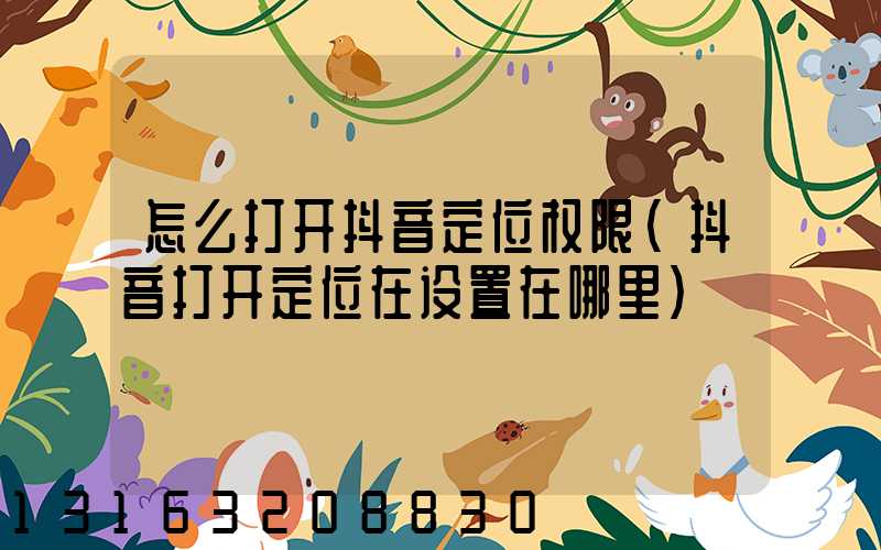 怎么打开抖音定位权限(抖音打开定位在设置在哪里)