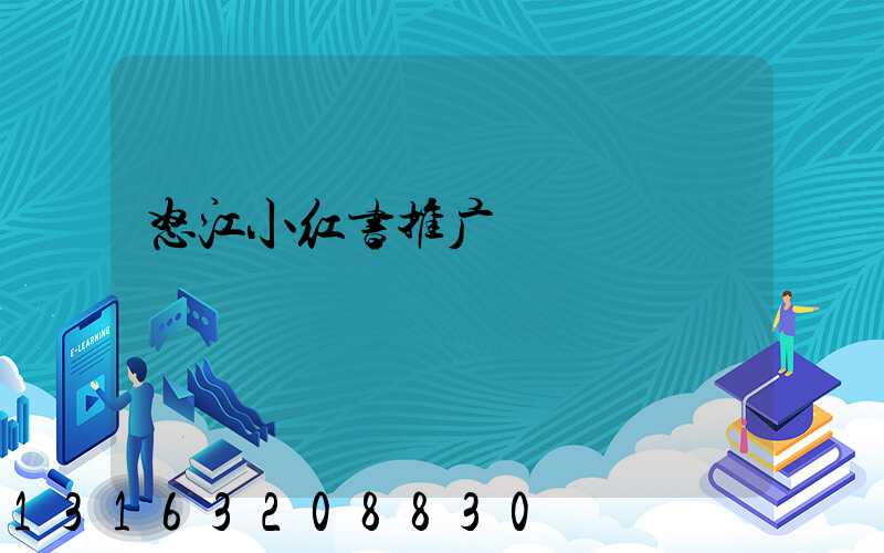 怒江小红书推广