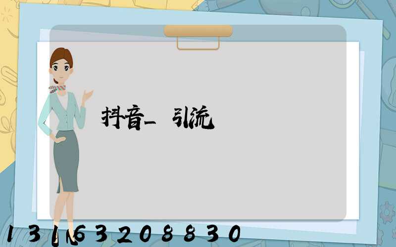抖音_引流