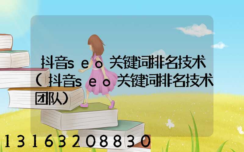 抖音seo关键词排名技术(抖音seo关键词排名技术团队)