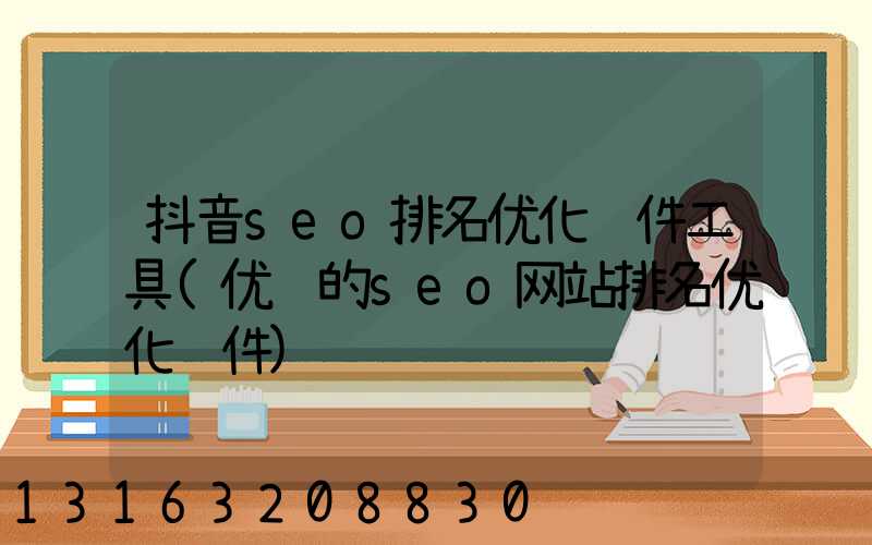 抖音seo排名优化软件工具(优质的seo网站排名优化软件)