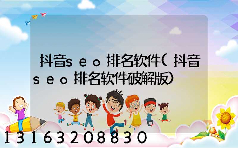 抖音seo排名软件(抖音seo排名软件破解版)