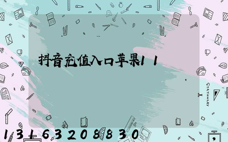 抖音充值入口苹果11