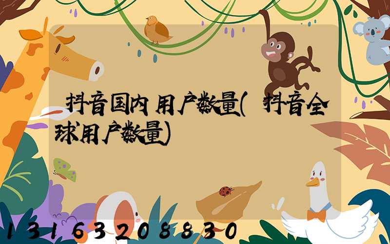 抖音国内用户数量(抖音全球用户数量)