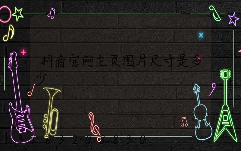 抖音官网主页图片尺寸是多少