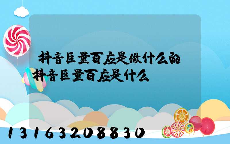 抖音巨量百应是做什么的(抖音巨量百应是什么)