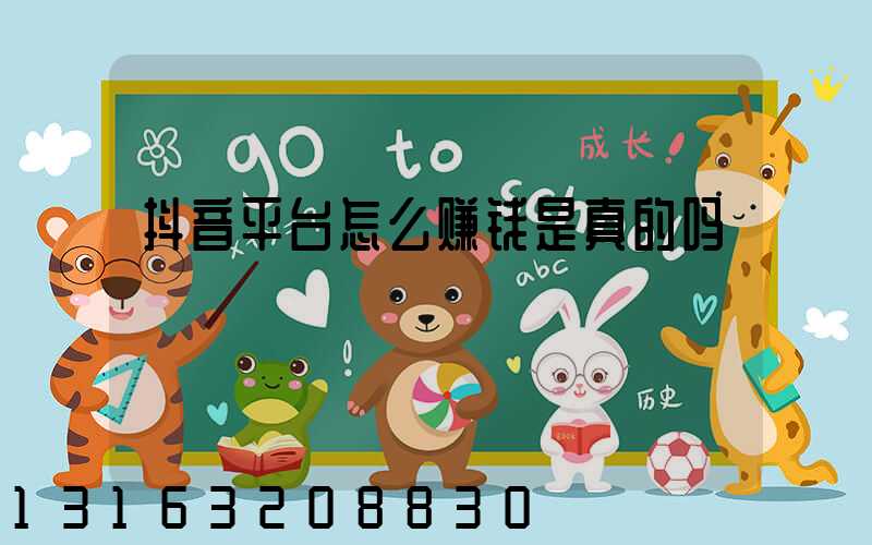 抖音平台怎么赚钱是真的吗
