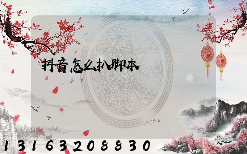 抖音怎么扒脚本