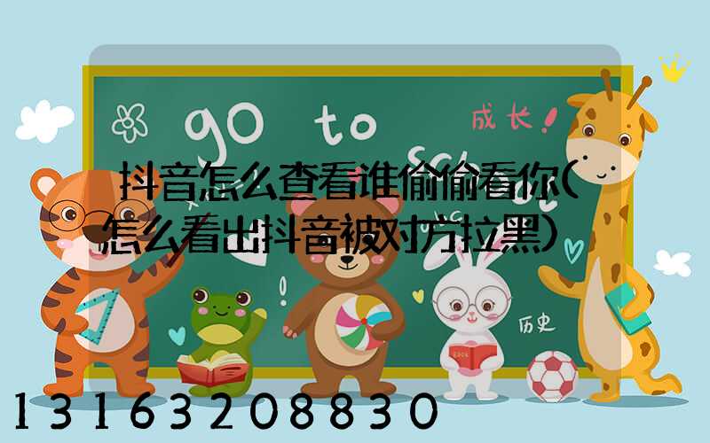 抖音怎么查看谁偷偷看你(怎么看出抖音被对方拉黑)