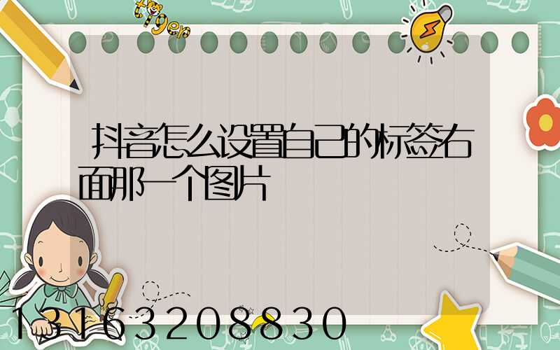 抖音怎么设置自己的标签右面那一个图片