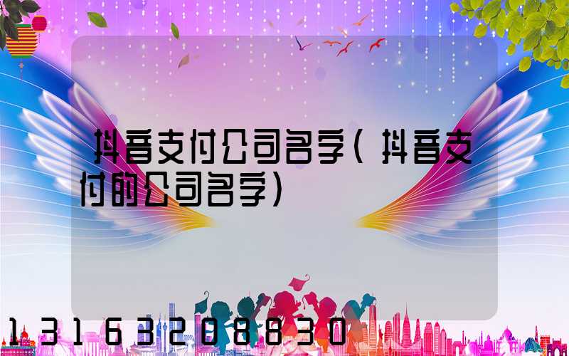 抖音支付公司名字(抖音支付的公司名字)