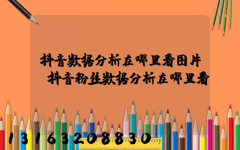 抖音数据分析在哪里看图片(抖音粉丝数据分析在哪里看)