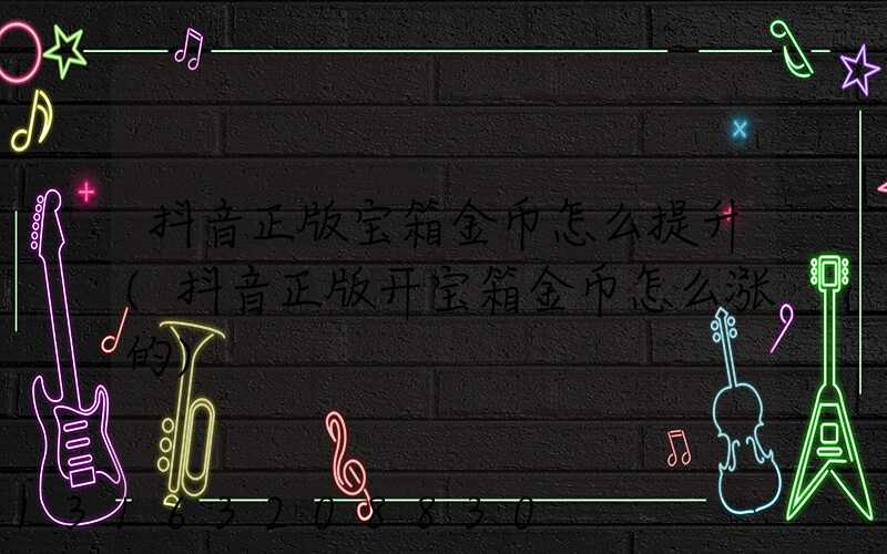 抖音正版宝箱金币怎么提升(抖音正版开宝箱金币怎么涨的)
