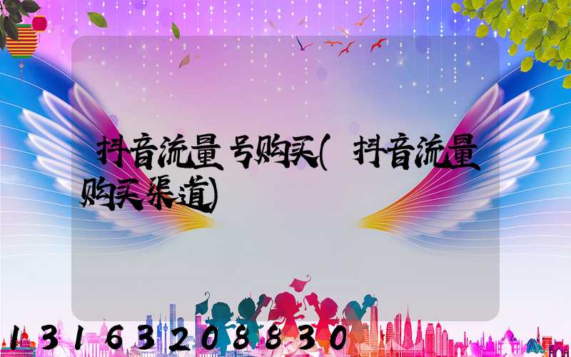 抖音流量号购买(抖音流量购买渠道)