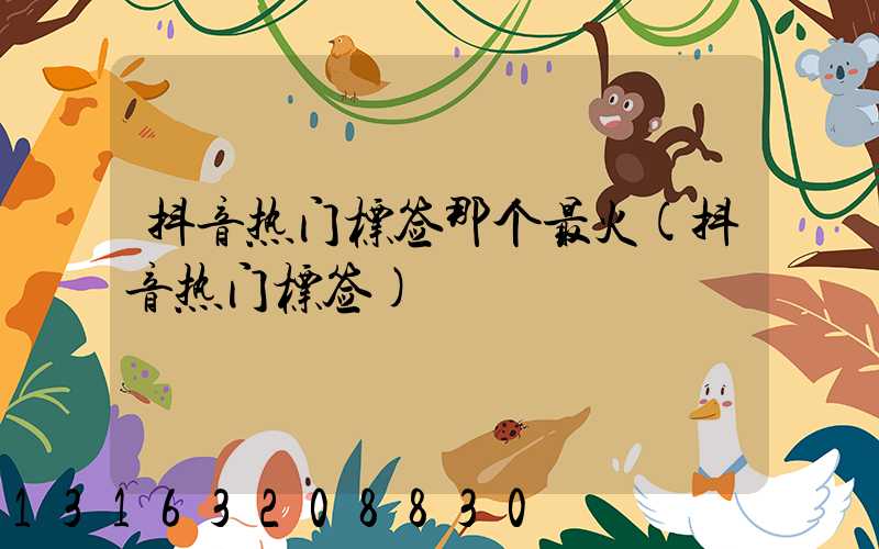 抖音热门标签那个最火(抖音热门标签)