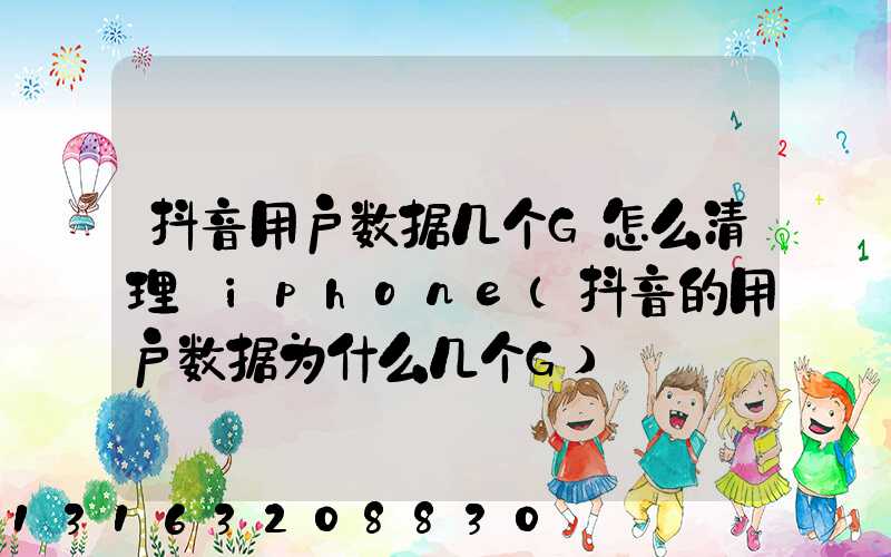 抖音用户数据几个G怎么清理_iphone(抖音的用户数据为什么几个G)