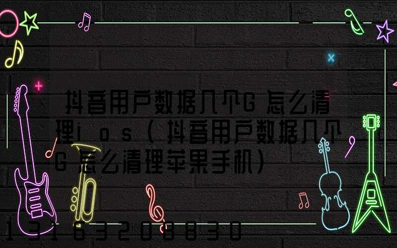 抖音用户数据几个G怎么清理ios(抖音用户数据几个G怎么清理苹果手机)