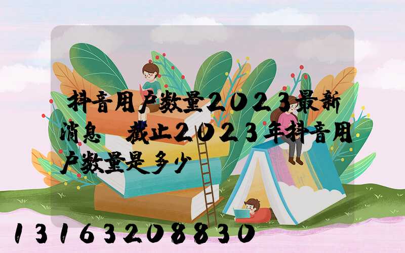抖音用户数量2023最新消息(截止2023年抖音用户数量是多少)