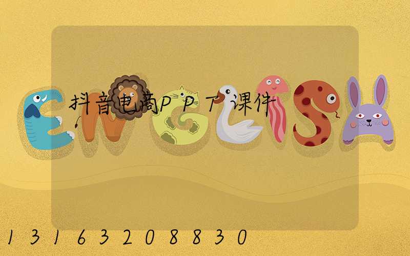 抖音电商PPT课件