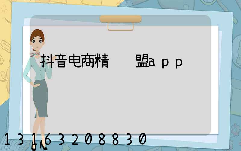 抖音电商精选联盟app