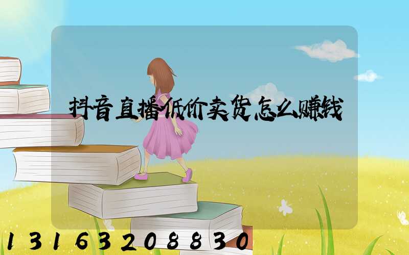 抖音直播低价卖货怎么赚钱